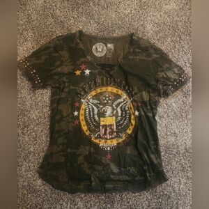 Affliction camo T-shirt